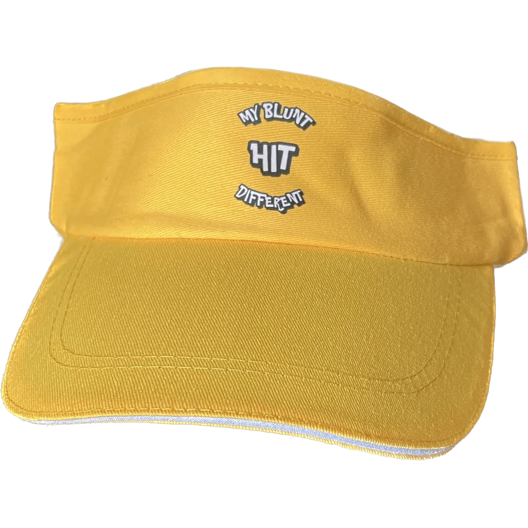 MY BLUNT HIT DIFFERENT yellow Hope sun visor