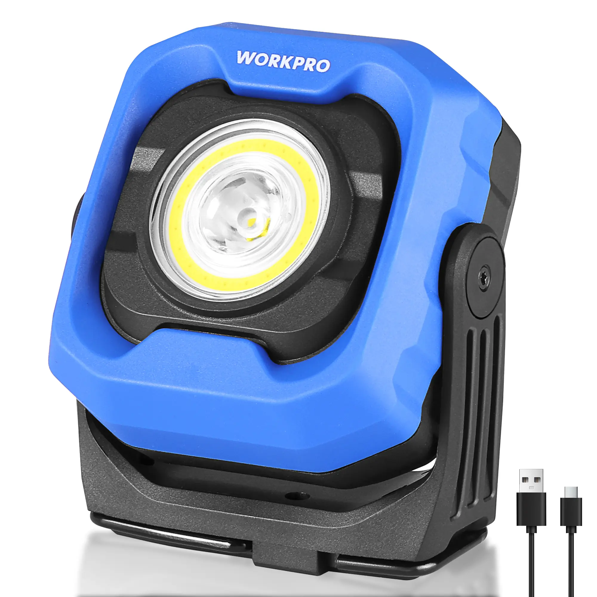 #summersale WORKPRO Rechargeable Work Light, 1200LM Magnetic Light with 4000mAh Battery, Portable LED with 4 Modes, IPX4 Water-Resistant, Led Work Light for Car, Camping, Emergency, Christmas Gifts