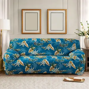 Printed Stretch Sofa Cover for Single to Four-Seater, Removable and Elastic, Ideal for Bedroom Office and Living Room Decoration, Elastic Sofa Slipcover