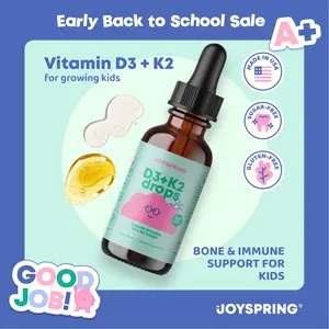 JoySpring Vitamin D3 + K2 Drops – Liquid Supplement for Calcium Absorption & Joint Health