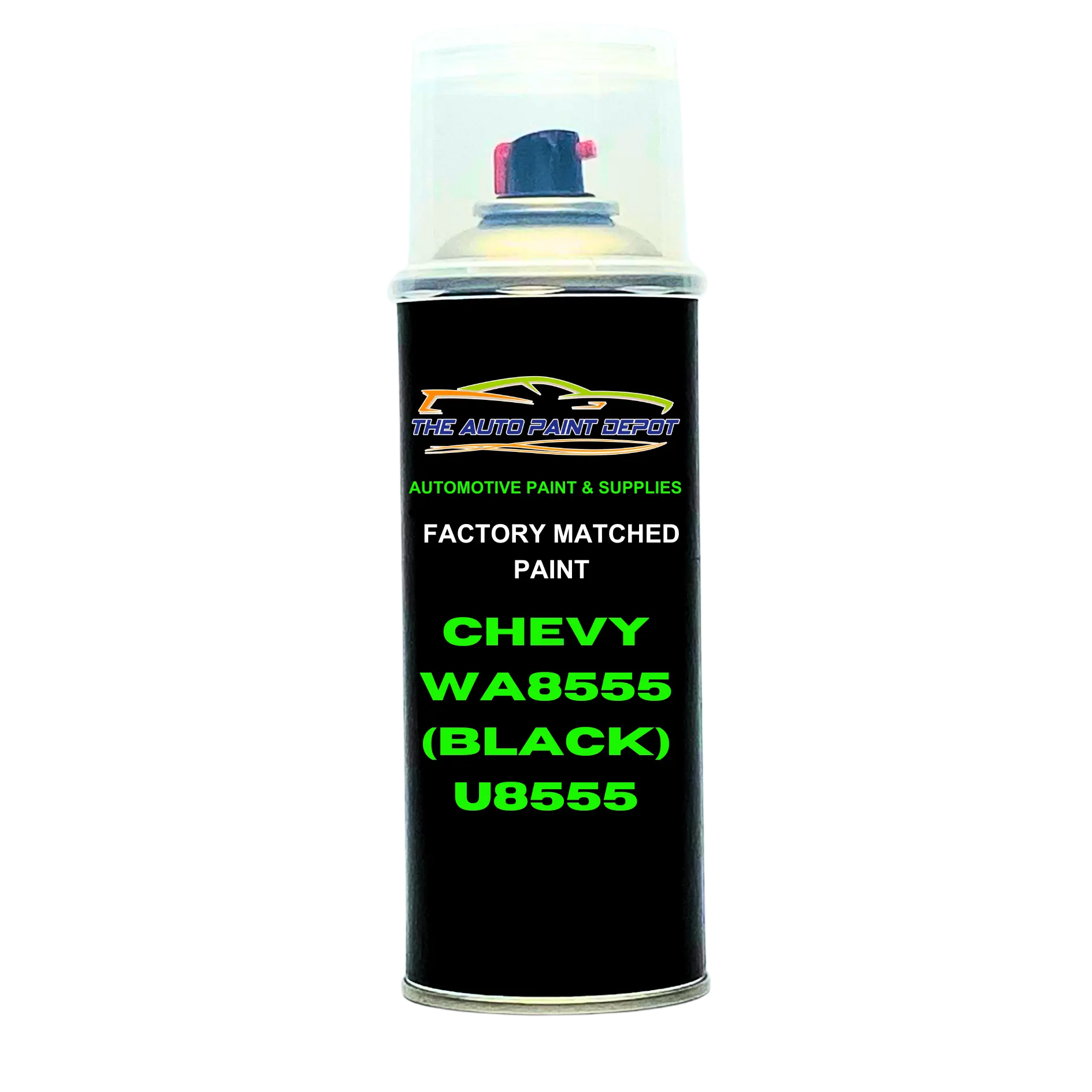400mL Black U8555/WA8555/41A Aero Spray Can to Match all years  8555/solid black CHEVROLET/GM/GMC BLACK PAINT OEM FACTORY MATCHED
