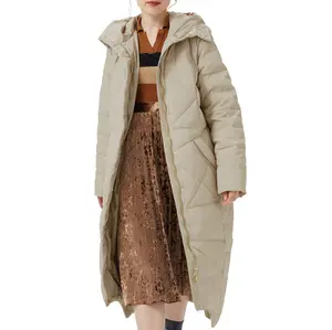 Orolay Women's Puffer Down Coat Winter Maxi Jacket with Hood, Water-Resistant Winter Jacket Womenswear Tops Warm Jacket Comfortable Light
