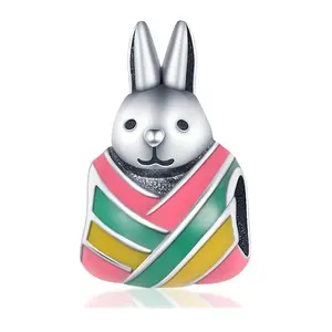 Colorful Easter Bunny Charm