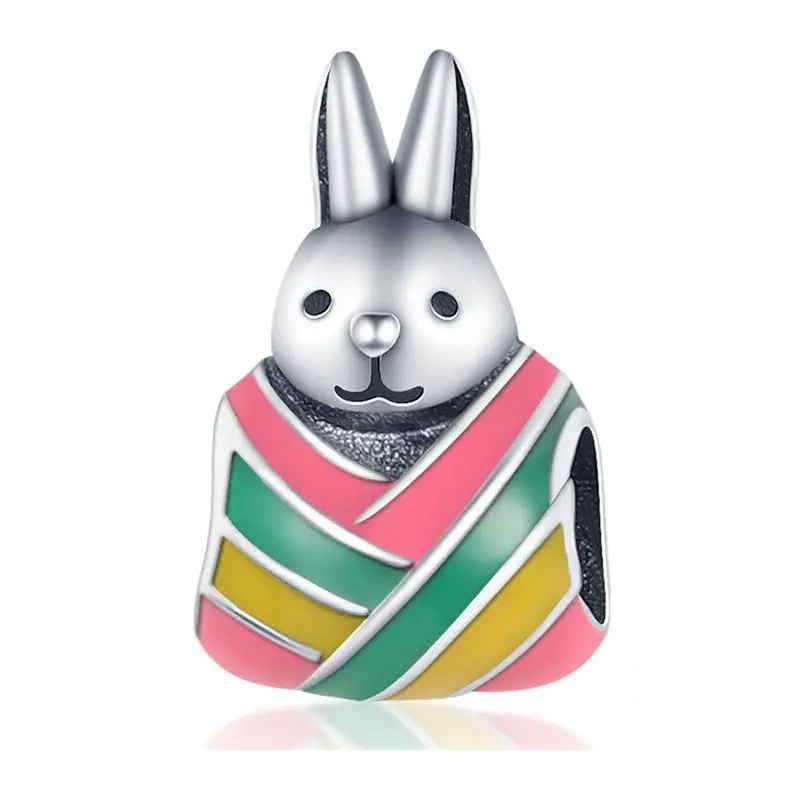 Colorful Easter Bunny Charm
