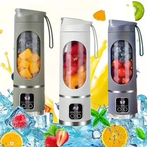 Small Portable Blender and Juicer - Rechargeable via USB, Personal Wireless Blender with Stainless Steel Blades