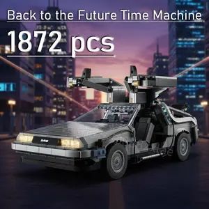 1872 Pcs Back to the Future Time Machine Model Kit, Detailed Figurine Set, Perfect Gift for Collectors, High-Quality Craftsmanship, Figurines for Collectors