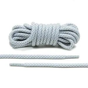 Grey/White Rope Laces
