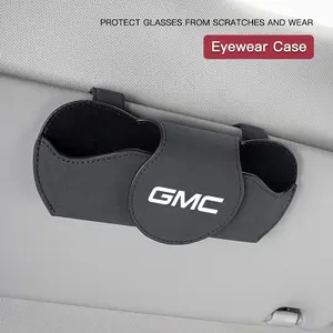 Car Visor Glasses Box Auto Sunglasses Storage Case For GMC Terrain Sierra Canyon Yukon Acadia Savana Denali AT4 Granite