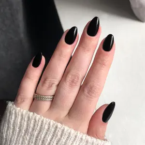 24pcs Gothic Punk Press-On Nails, Gothic Style, Oval Design, Perfect for Women's Parties, Party Ready, Wearable Nail Tips, Trendy and Stylish, Party Nails, Creative Nail Expressions