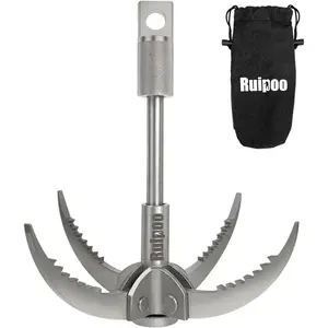 Grappling Hook Folding Claw Multifunctional Stainless Steel Hook for Outdoor Camping, Hiking, Tree Rock Mountain Climbing