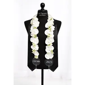 Custom Floral Graduation Sach/Stole with custom Tassel colors