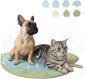 【NewYear2026】Dog Cooling Mat – Leaf Shaped Washable Summer Pad for Dogs & Cats, Lightweight Non-Slip Pet Cooling Mat