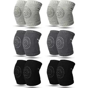 6 Pairs Crawling Knee Pads Anti-Slip Baby Knee Protectors Toddlers Leg Warmers