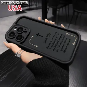 [Bible Phone Case] Soft Silicone Protective Phone Case | for Iphone 16 Pro Max, 15 Plus, 14, 13, 12, 11, XS, And XR | Featuring Bible Verses Design, Anti-Scratch, And Shockproof, Perfect Gift for Women And Girls