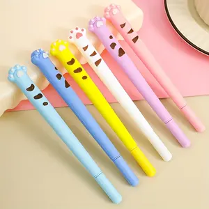 6/12Pcs Kava Cat Claw Gel Pens, Ultra Fine Tip, Personalized Plastic, Soft Rubber Grip, Suitable for School, Office, Home and Student Rewards