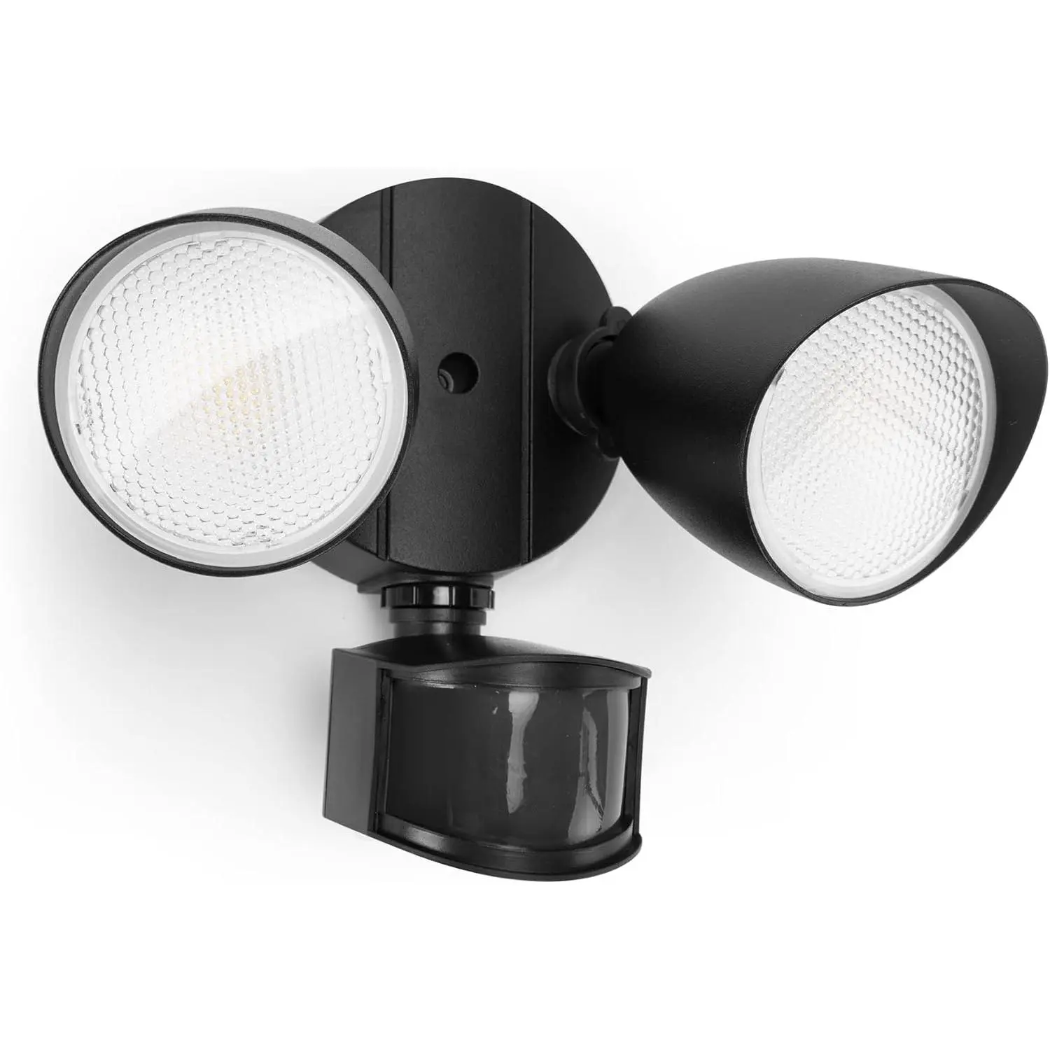 32W 3500 lumen LED security light, with motion sensor, suitable for outdoor use, 5000K daylight color temperature, IP65 waterproof, automatically turns on from dusk to dawn, hard-wired motion detector floodlight, suitable for garage, yard, porch - black