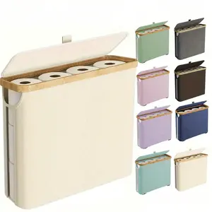 Toilet Paper Storage Basketwith Lid & Handle, 20L/30L Capacity, Multi-Functional Bathroom Organizer Holdup to 9 Mega Rolls or 12 Regular Rolls -The Ultimate Bathroom Organizer -Single-Piece Water-Resistant Basket