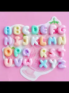 100pcs Mini Size Resin Letter Accessories, Cream Glue Hair Clips, Personalized Versatile Use Phone Case Decorations, Craft Supplies for DIY Crafts and DIY Projects, Hair Clip Set