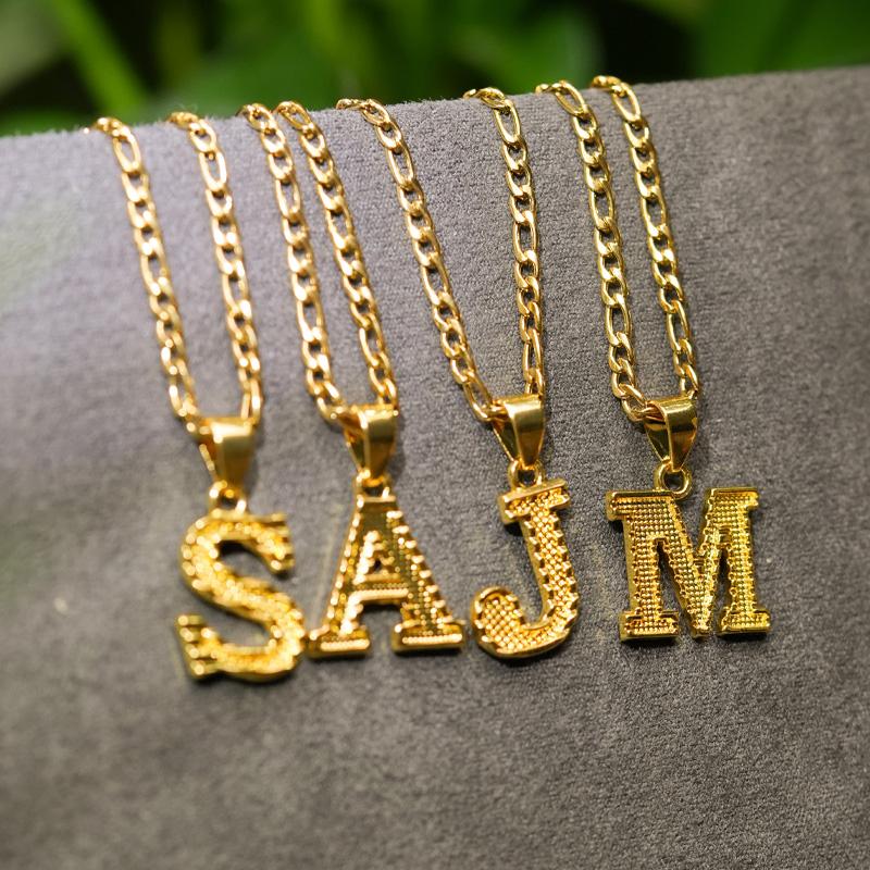Charm Trendy 18K Gold Plated Initial Necklace for Women and Men,26 Letter Capital Monogram Pendant Necklace, Personalized Simple Elegant Jewelry ,Ideal Gift for Girlfriend on Birthday/Valentine's Day/Anniversary/Everyday,Exquisite Daily Outfit Decor