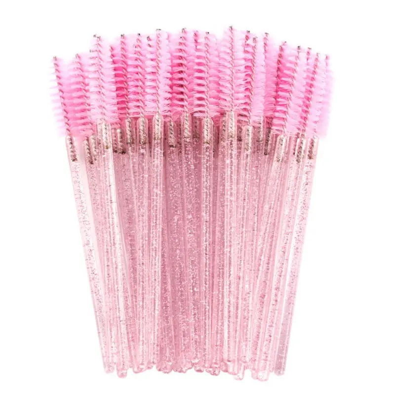 50-Piece Crystal Brush Set for Eyelashes and Brows, Easy Makeup Application, Ideal for Lash Extensions, Professional Beauty Tools, Diy Lash Tools