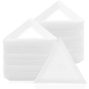 Triangle Sorting Trays,100 Pieces Plastic White Magical Sequin Rhinestones Tray Triangle Sorting Storage Plates Art Tray for Craft and DIY Needs (Triangle)