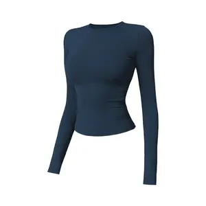 MFVIM Women's Fitness Long Sleeve Shirt, Women's Fitness Top, Quick-Dry Gym Sport Top, Yoga Shirt Lightweight Compression Activewear workout tops compression shirts