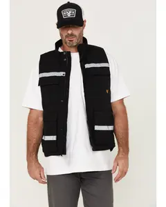 Men's Reflective Insulated Canvas Work Vest