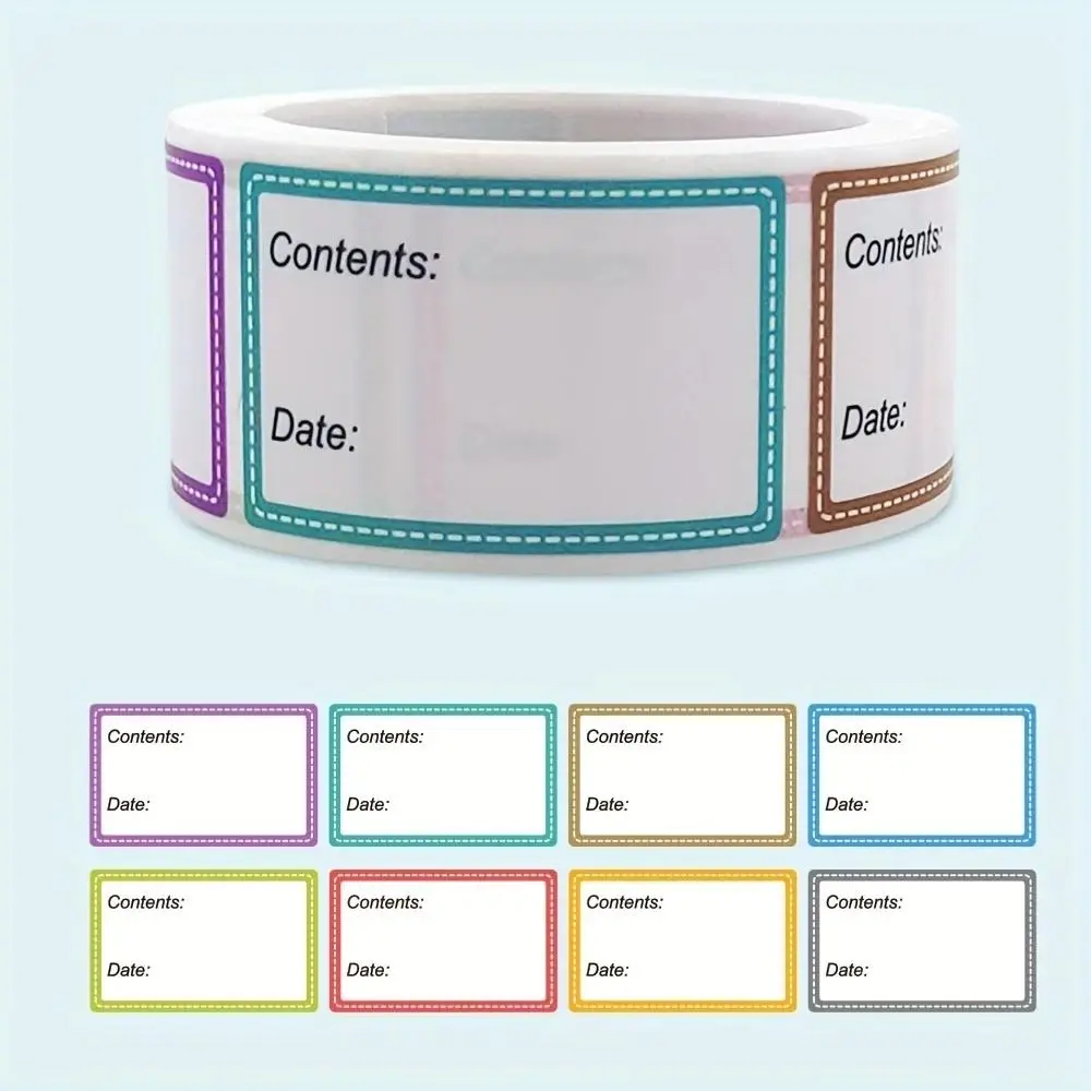 Food Safety Date Sticker, 200pcs/roll Freezer Storage Food Date Label Sticker, Colorful Blank Marker Sealing Stickers for Book, Refrigerator Reminde