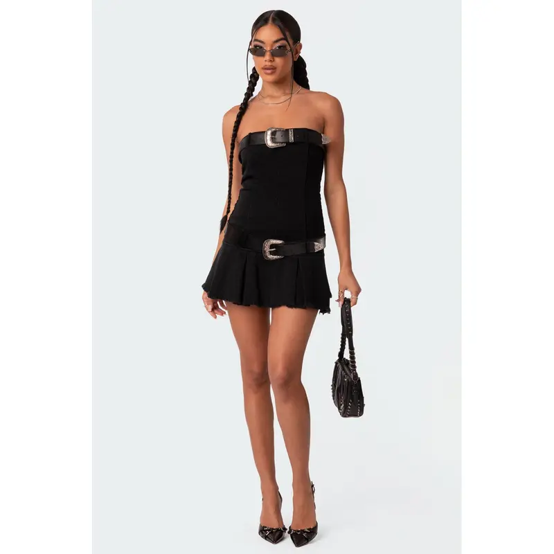 amber nights black beaded mini dress Amber Nights Black Beaded Mini Dress main image 0