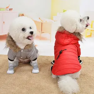 Warm Fur Hooded Pet Winter Coat
