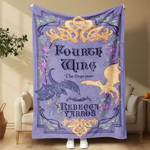 Dragon & Letter Pattern Blanket, 1 Count Soft Warm Throw Blanket, Air-conditioned Room Blanket, Warm Nap Blanket for Home Office Travel