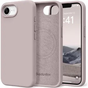 Magnetic for iPhone 17e/iPhone 16e Case, Compatible with MagSafe, [Soft Anti-Scratch Microfiber Lining] Slim Silicone Shockproof Protective Phone Case for iPhone 17e/16e 6.1", Hazel
