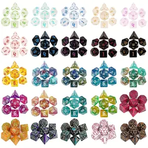 Premium Polyhedral 7 Piece Dice Set with Bag