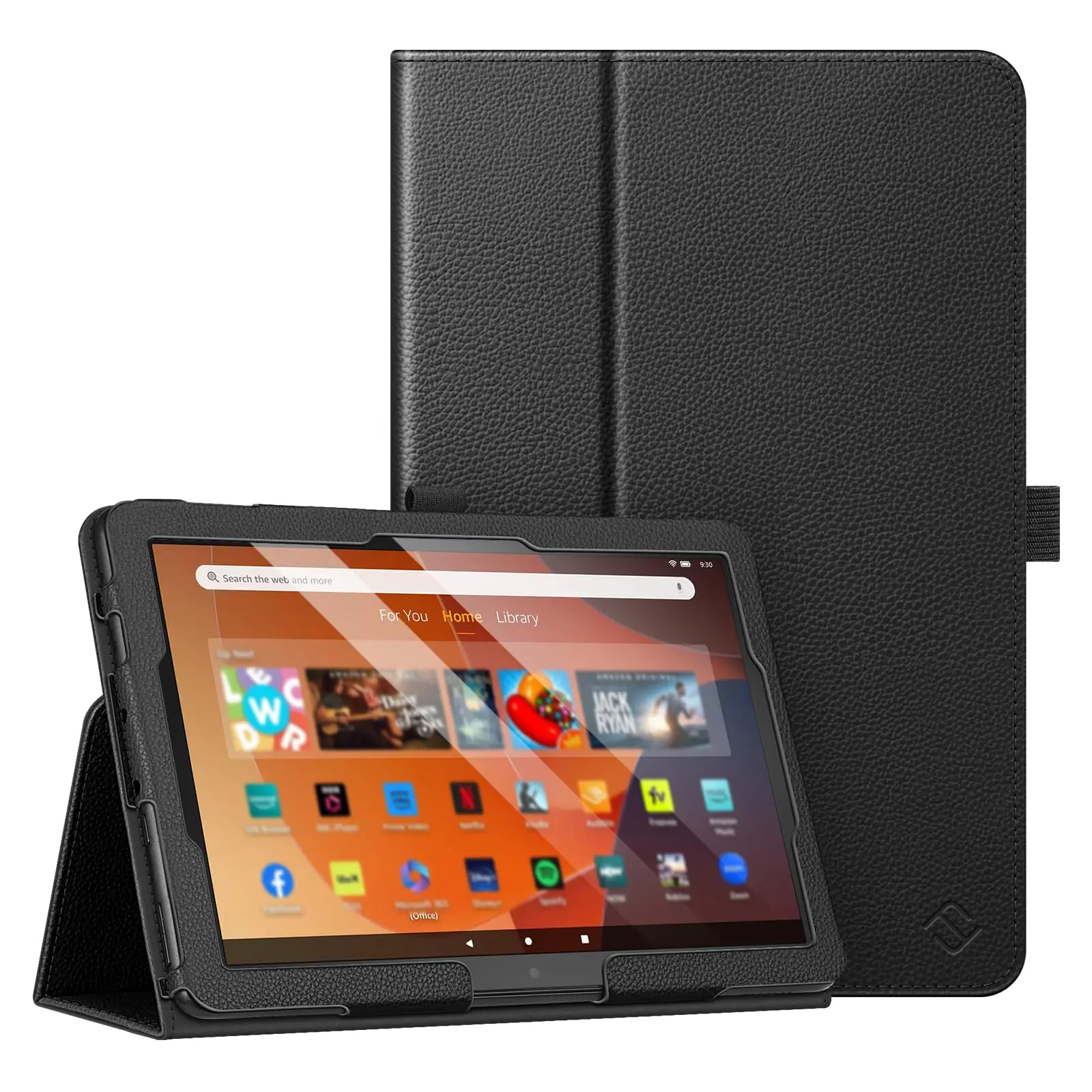 Fintie Slim Folio Tablet Cover Accessories for Amazon Fire HD 10 - Fire HD 10 Plus, Durable PU Leather Case with Auto Sleep/Wake, Horizontal View Stand, Magnetic Strip, Microfibre Lining, Snug Fit