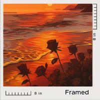 Crimson Sunset (Framed)