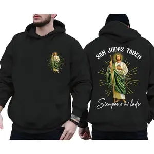 2 Sides Hoodie – Siempre a Mi Lado Jesus Pullover, Spanish Christian Faith Unisex Pullover