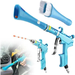 Dry Car Gun Detailing Dryer Air Blow Gun for Car Detailing Air Gun Car Dust Cleaner Blower Gun with Nozzle and Auto Detailing Dusting Brush