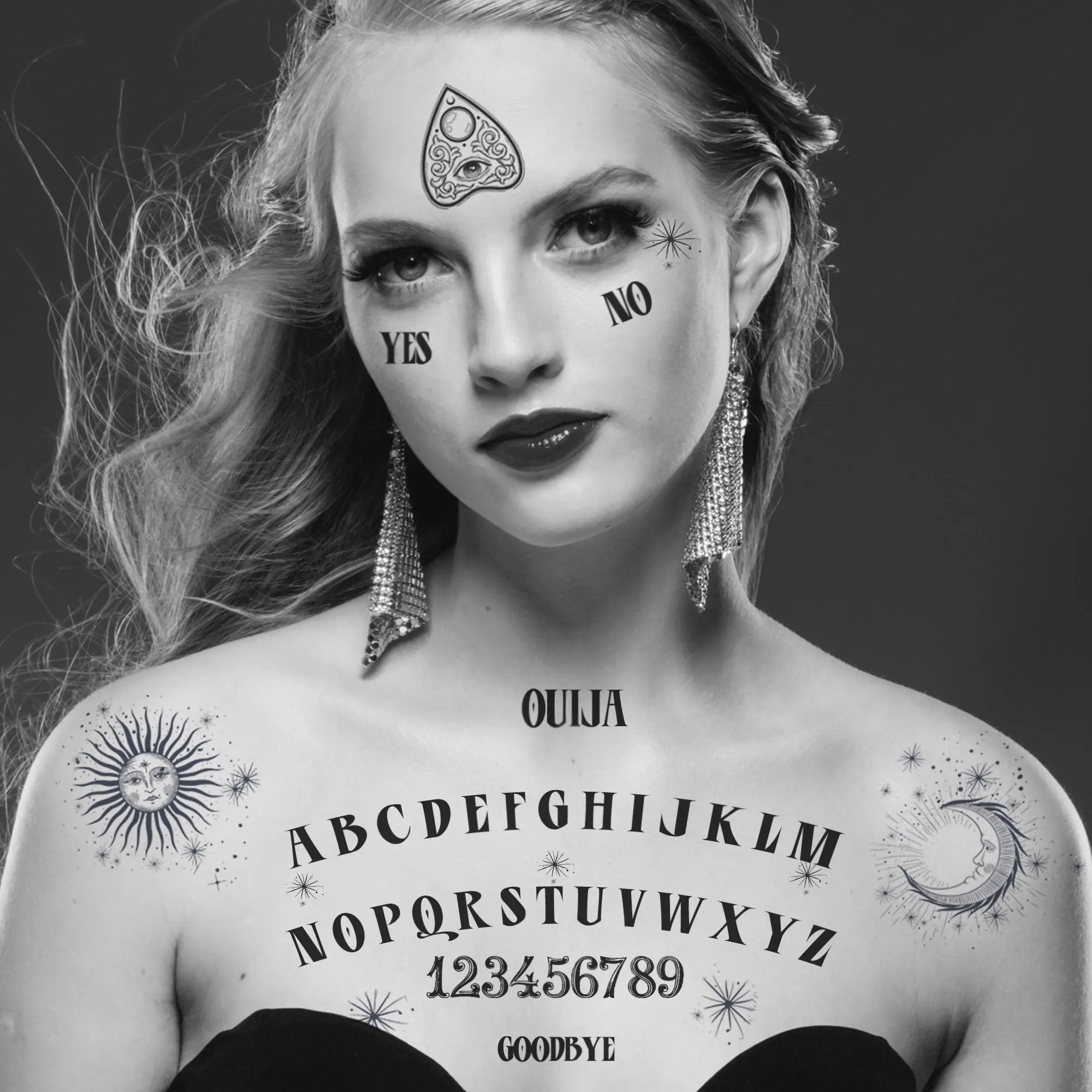 Ouija Board Temporary Tattoo for Halloween