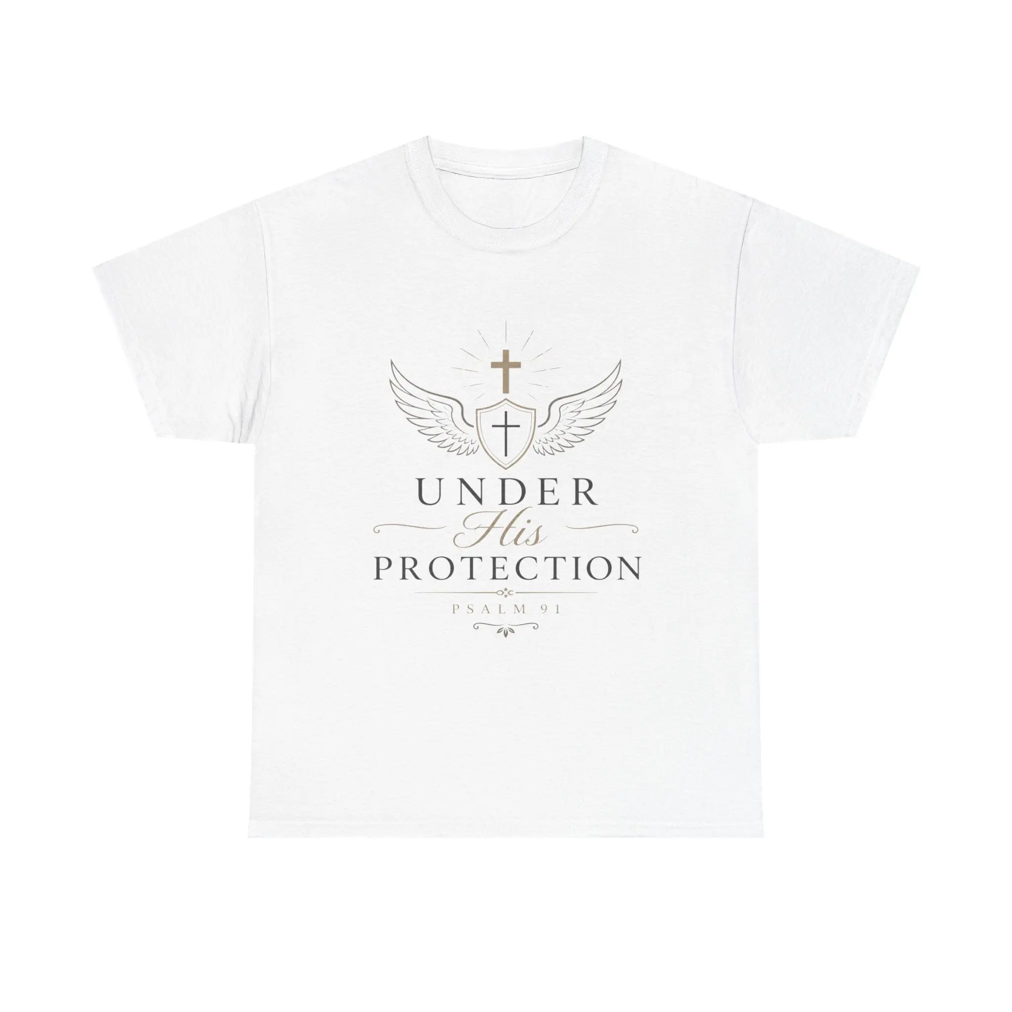 Under His Protection Psalm 91 Christian T-Shirt | Faith Bible Verse Tee