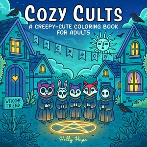 Cozy Cults: A Creepy-Cute Coloring Book For Adults