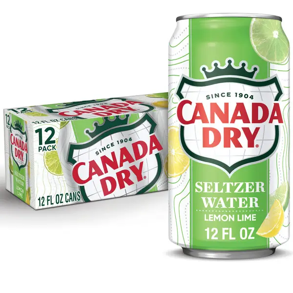 Canada Dry Lemon Lime Sparkling Seltzer Water – Crisp & Refreshing Citrus Beverage