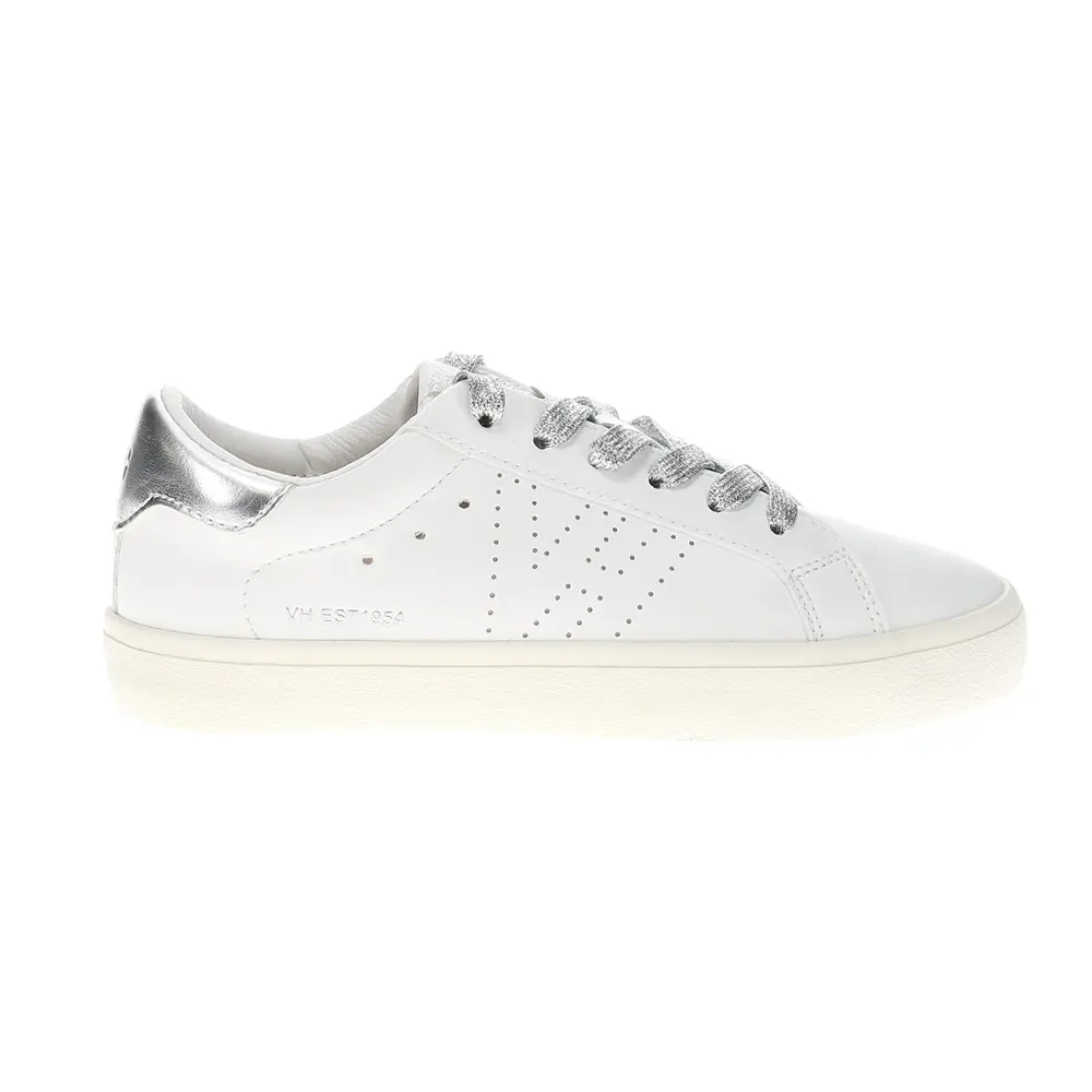 Vintage Havana Womens Vintage Perforated Lace Up Sneakers Shoes Casual - Silver