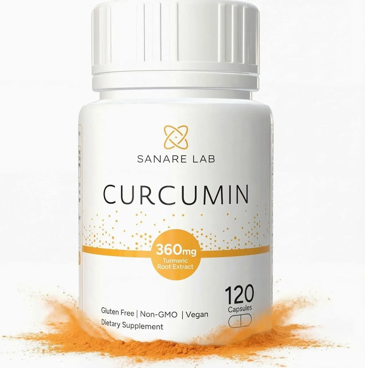 Curcumin Turmeric 360 mg per Serving (eq to 12 000 mg Turmeric), 120 Capsules w/Black Pepper & Phytosome Extract