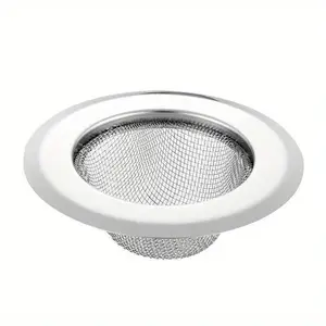 Stainless Steel Kitchen Sink Strainer, Universal Mesh Drain Filter, Anti-Clogging Sink Basket, Food Catcher for Bathroom & Laundry