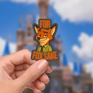Funny Stickers Zootopia by Nick Wilde Waterproof Laptop, Amusement Park Vacation, Castle Park Mouse