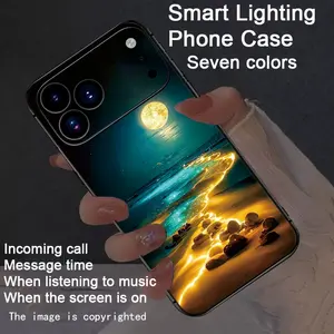 Colorful intelligent voice controlled luminous phone case, Casing compatible Fo iphone17Air/17Pro/17promax/16promax/15promax/14promax/13promax/12promax/11promax/XSmax