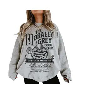 Morally Grey Book Club Sweatshirt Dark Romance Vintage Bookish Merch Book Lover Gift YA Dark Fantasy Book Club Crewneck Reading Sweater