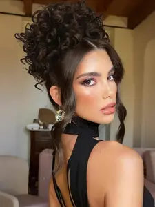 Messy Bun Hair Piece for Women, Elastic Drawstring Loose Wave Curly Hair Buns, 8 Inch Synthetic Hair Extensions, Synthetic Wavy Hair, Effortlessly Create a Messy Look for All Occasions