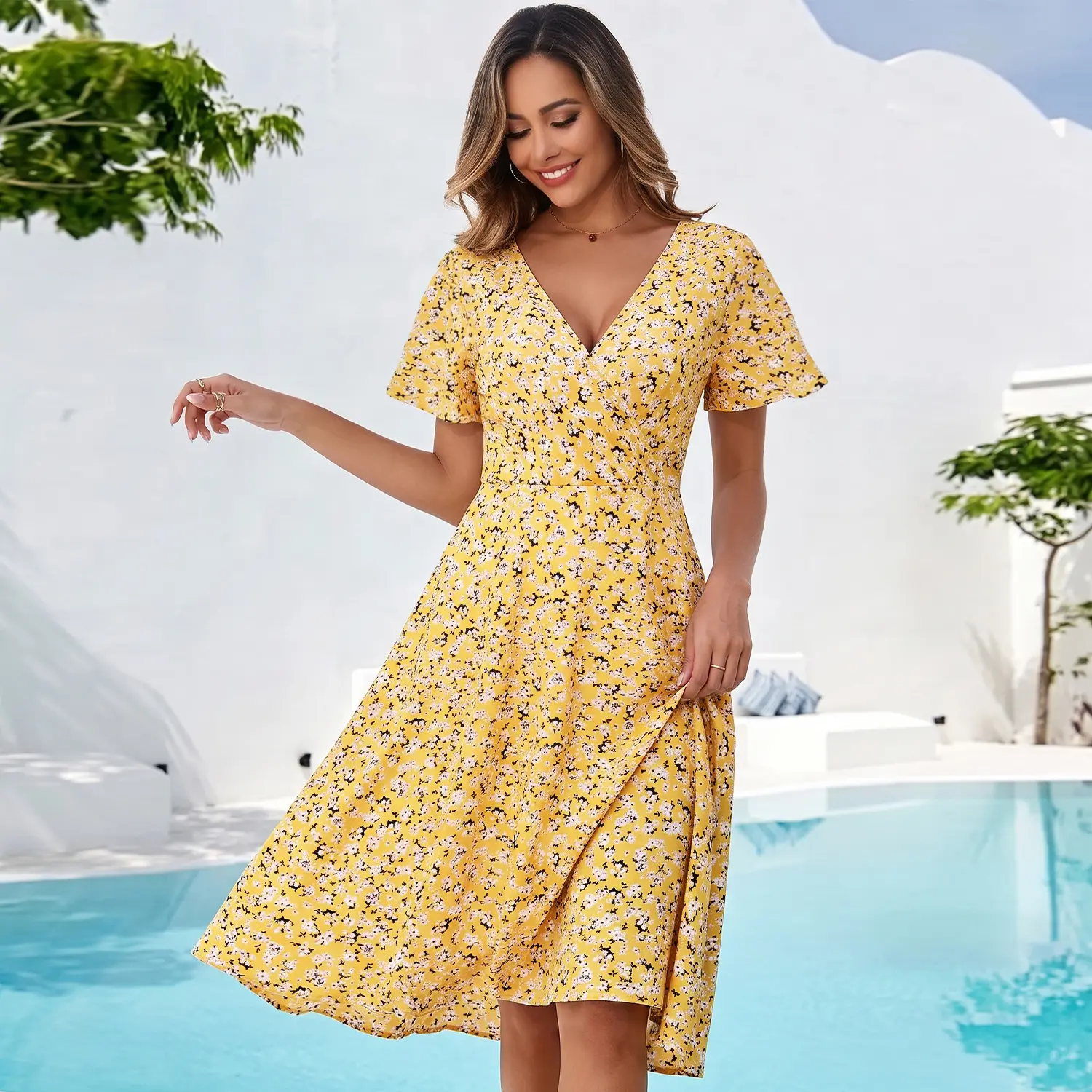 christmas dress sewing pattern for Beginners – Easily Made Patterns Maxi Boho Bridesmaid Dress Size:S(Pre-sale) Collection:E2