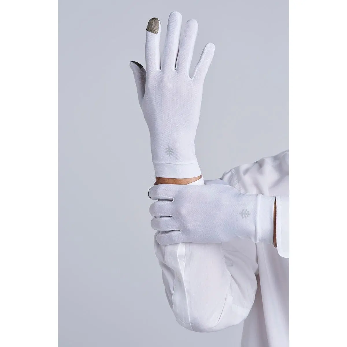 Gannett | Unisex Full Finger Gloves | White